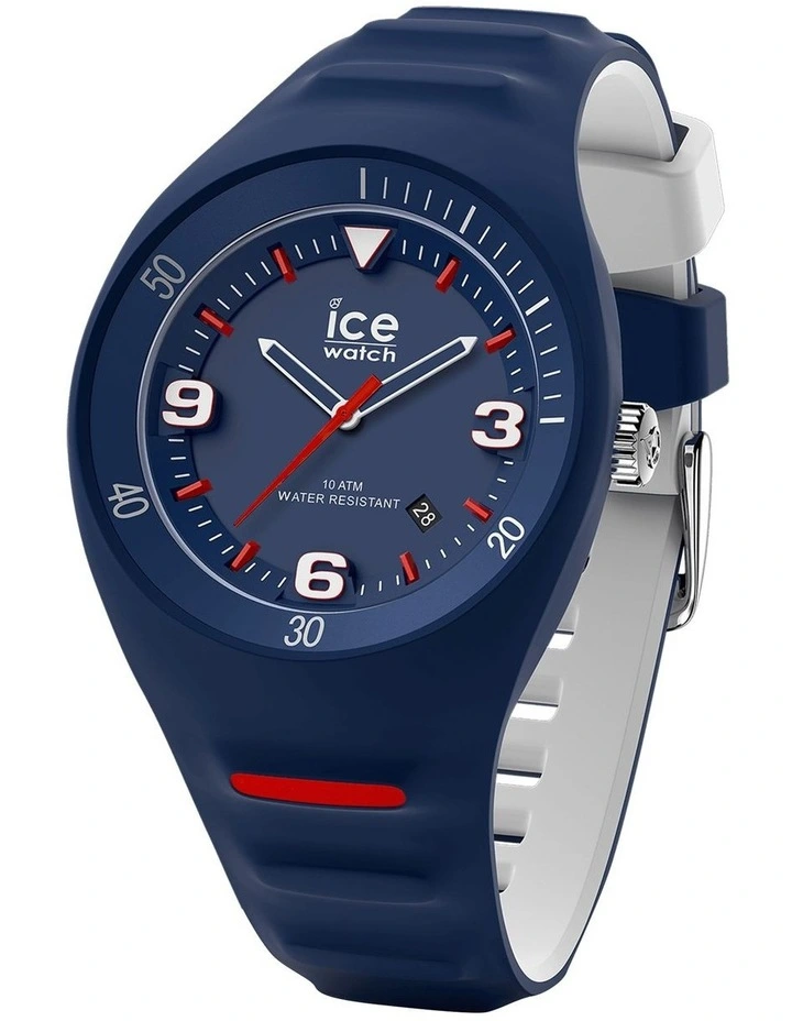 Ice P. Leclercq Medium Blue Silicone Chronograph Watch