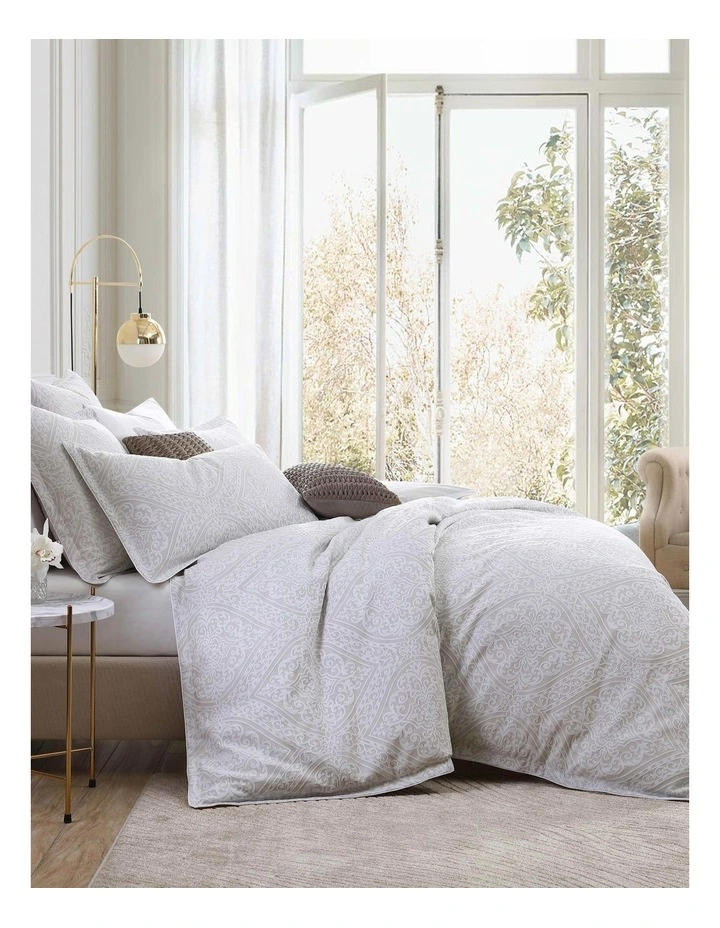 Arlet Stone Quilt Cover Set in Grey
