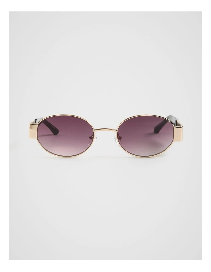 Romy Round Sunglasses in Gold
