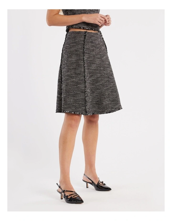 Selena Tweed Skirt in Black