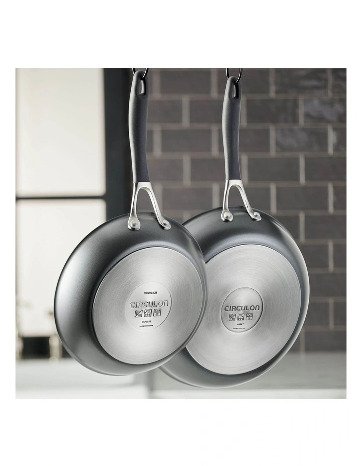 ScratchDefense A1 Nonstick Induction Frypan Twin Pack 21.5/25.4cm in Grey