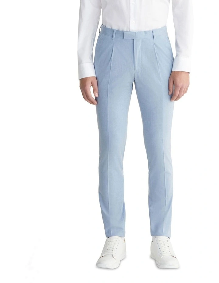 X Slim Pleat Suit Pant in Blue