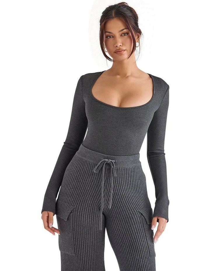 Marianna Loungewear Bodysuit in Grey