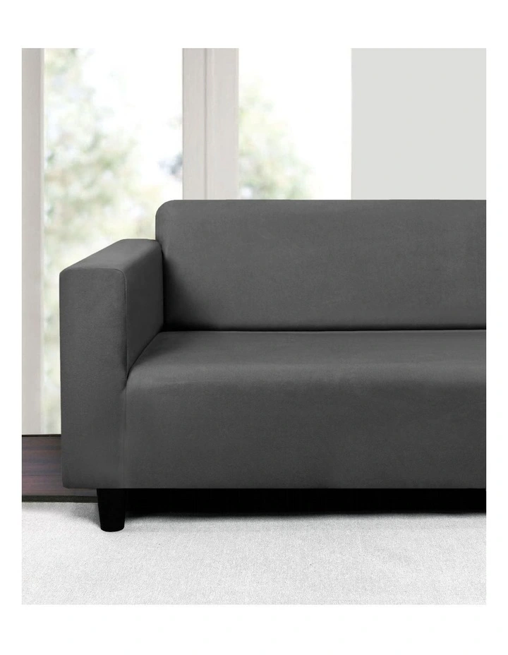 2 Seater Couch Sofa Cover in Charcoal