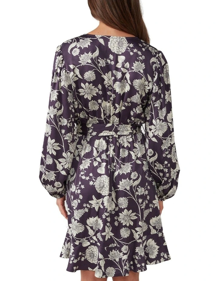 Anastasia Dress in Purple/White