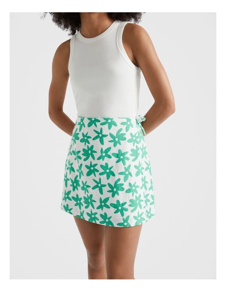 Daisy Wrap Skirt in Multi