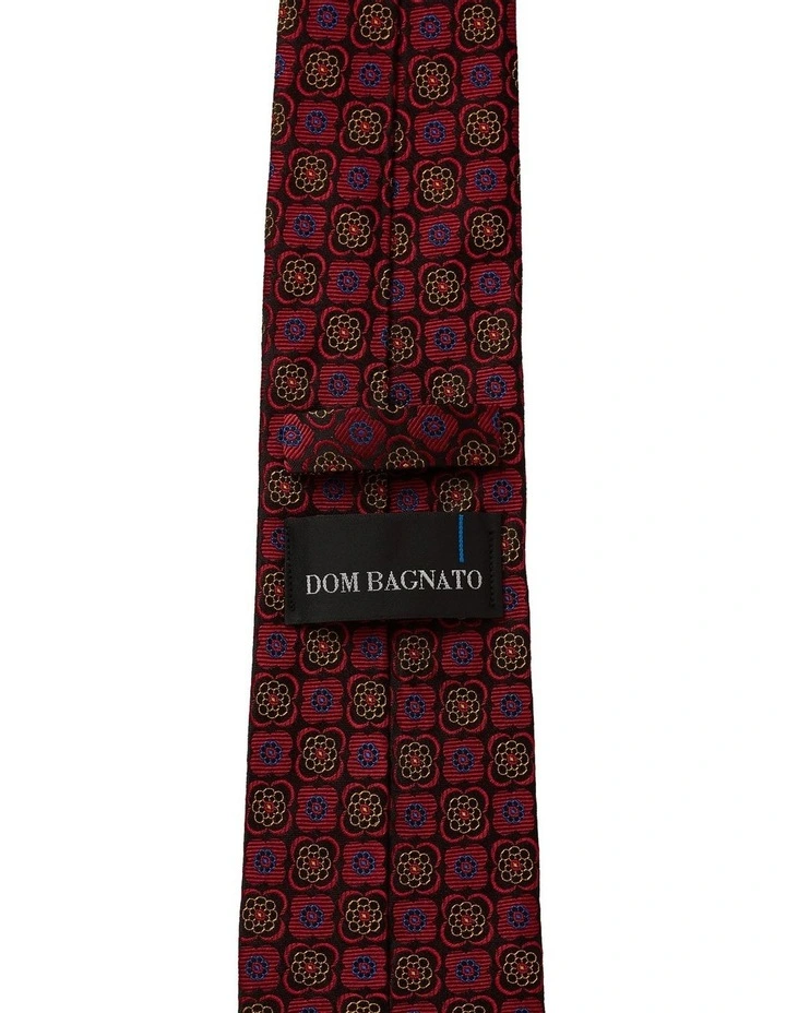 Foulard Silk Tie in Red