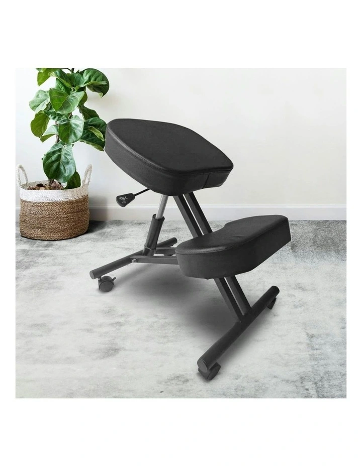 Adjustable Ergonomic Kneeling Chair in Black