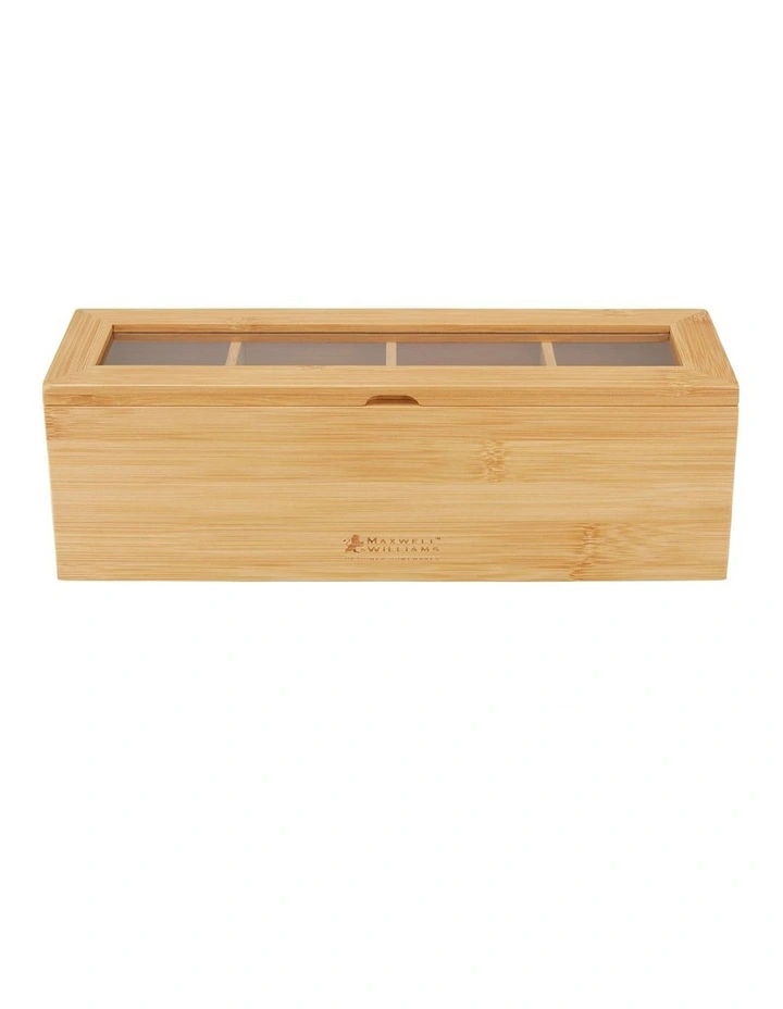 Evergreen Bamboo Tea Box 26.5x9x9cm in Natural