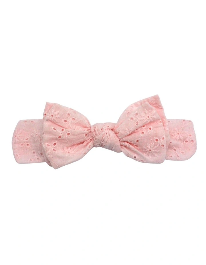 Embroidered Headband in Pink