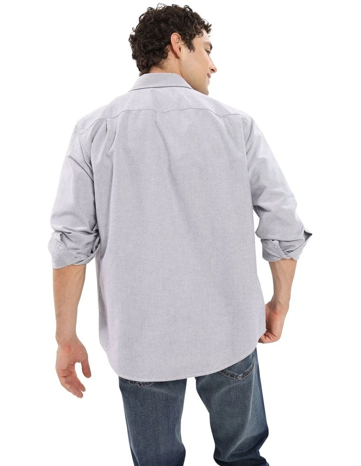 Everyday Oxford Button-Up Shirt in Grey