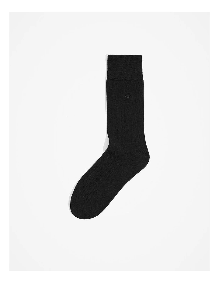 Career Rib Socks in Black