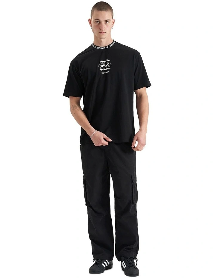 Ionic Heavy Box Fit Tee in Jet Black