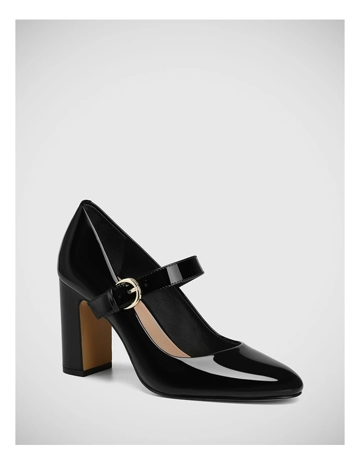 Princesa Patent Leather Mary Jane Pump in Black