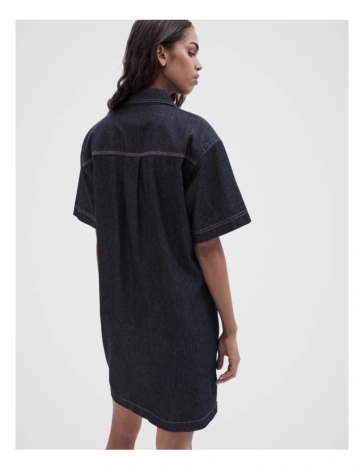 Denim Utility Dress in Rinse Wash