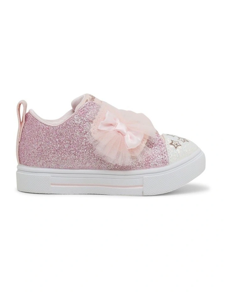 Twinkle Toes Sparks Bow Sneakers in Old Rose
