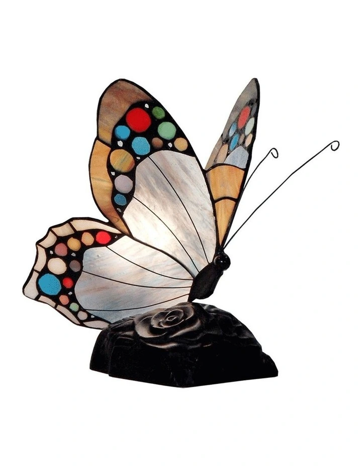Spotted Butterfly Tiffany Table Lamp