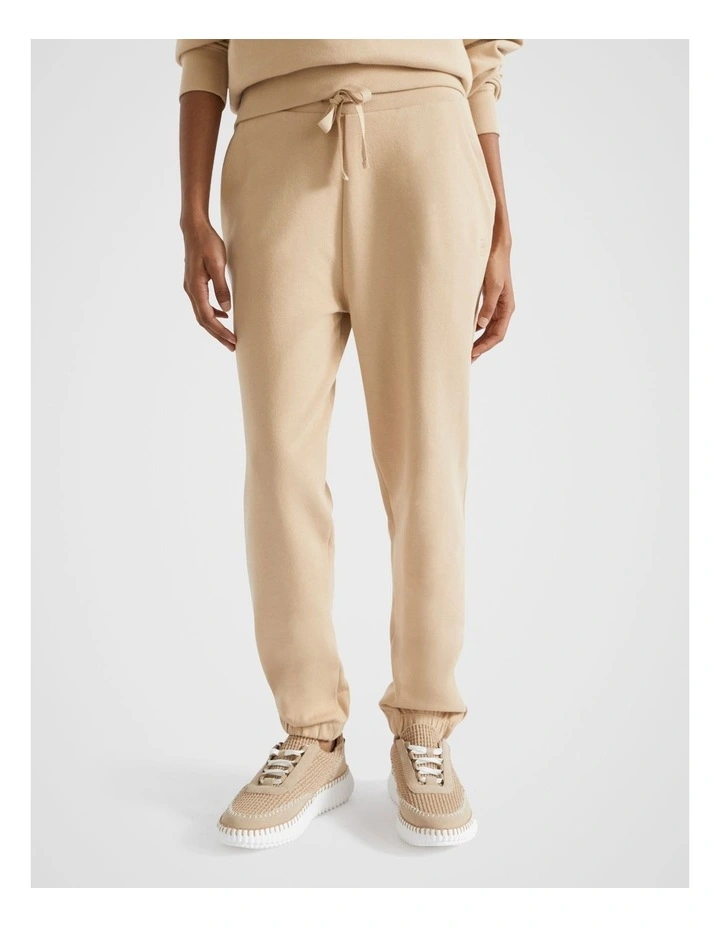 Heritage Terry Trackpant in Champagne Beige