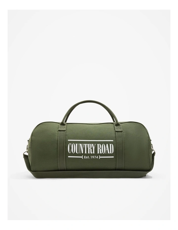 Australian Cotton Heritage Zip Canvas Tote in Hunter Green