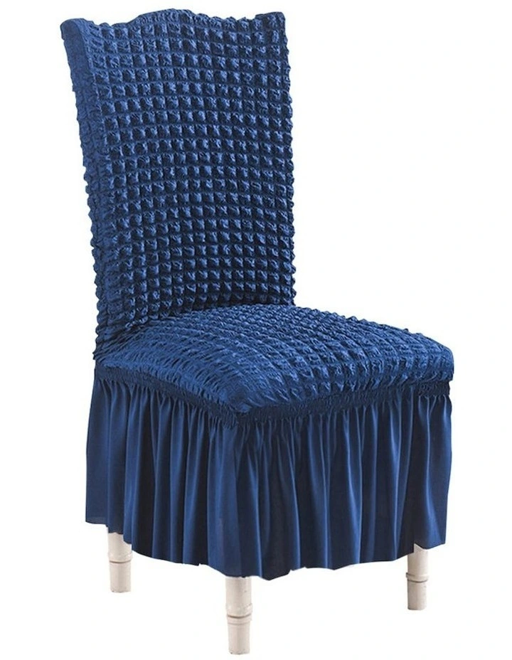 Chair Cover With Ruffle Skirt in Blue