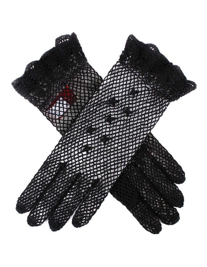 Hand Crochet Gloves in Black
