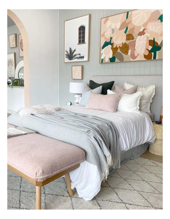 Kensington Throw Blanket in Light Grey