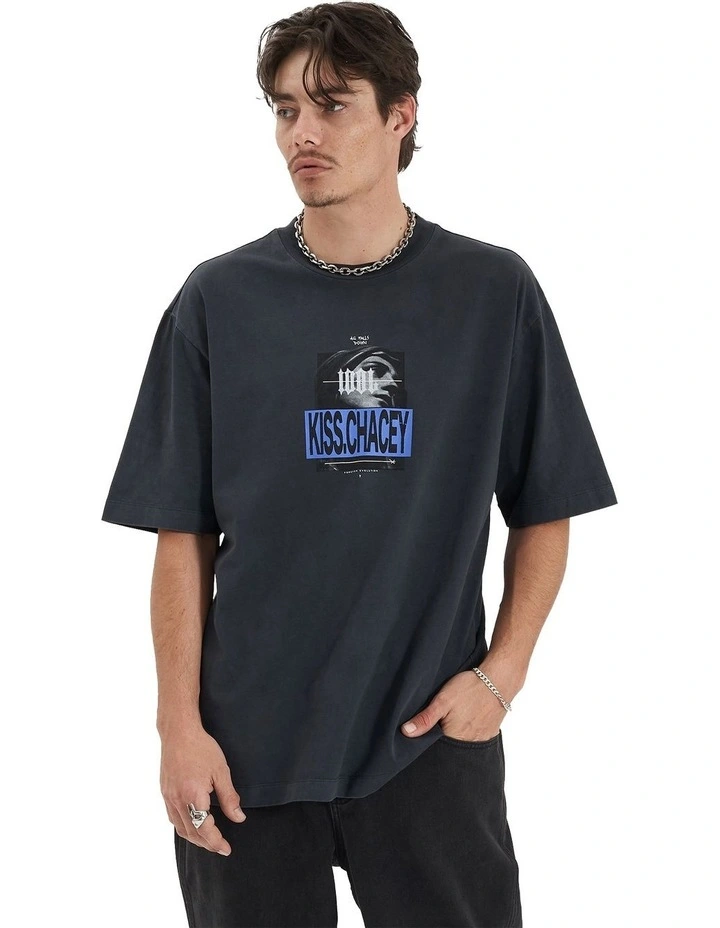 Moonlit Heavy Oversized Tee in Grey