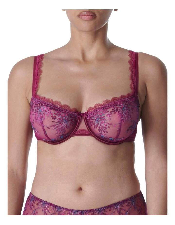 Singuliere Half Cup Bra in Purple