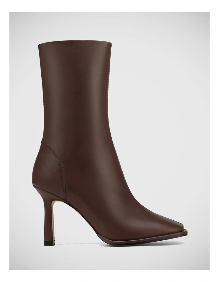 Paltro Leather Ankle Boot in Brown