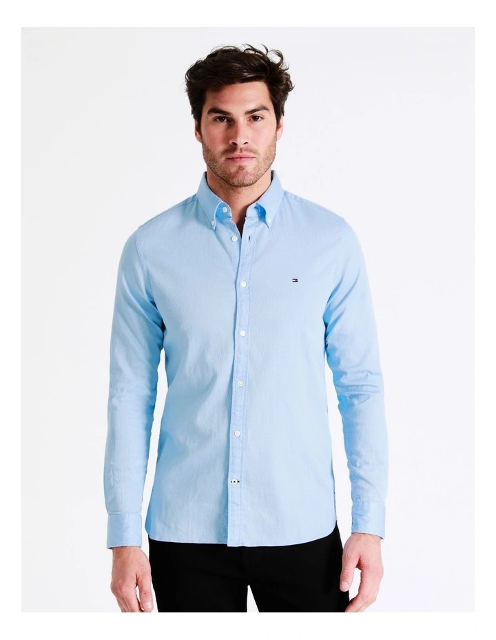 Core Flex Dobby Long Sleeve Shirt in Blue