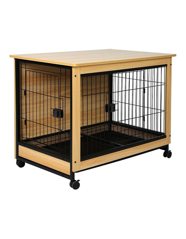 Wooden Wire Dog Kennel XXL in Multi