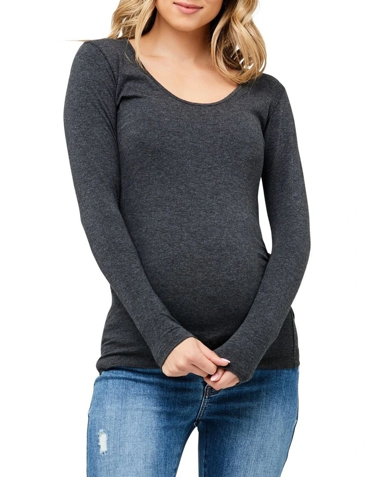 Organic Tube Top in Charcoal Grey