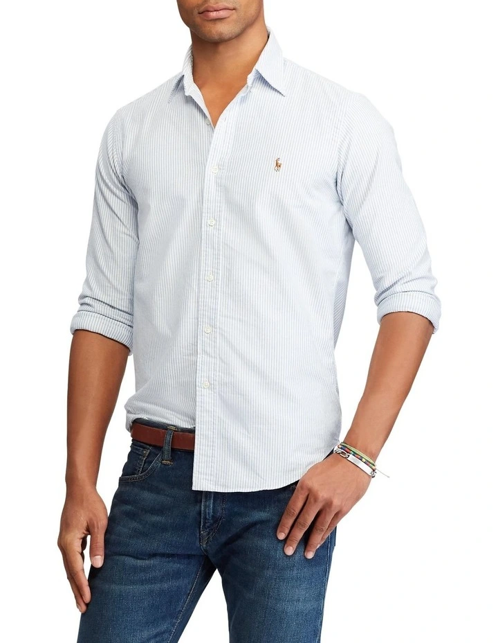Classic Fit Striped Oxford Shirt