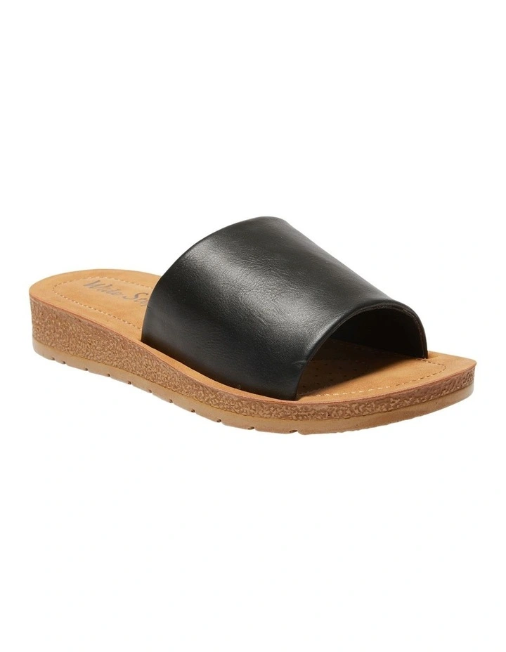 Enid Sandals in Black Smooth
