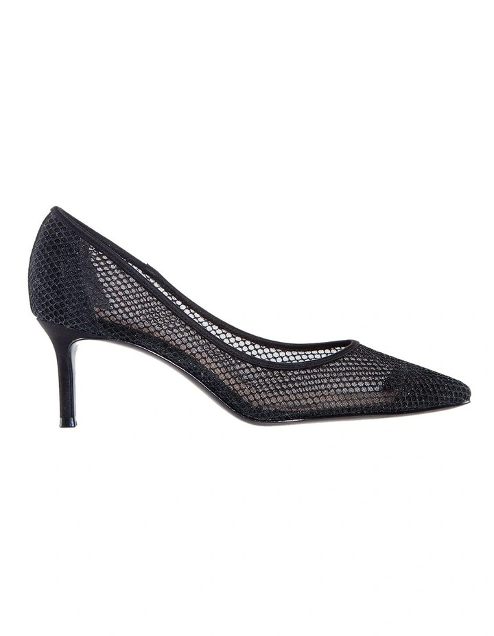 Niley Black Luster Satin Heeled shoes