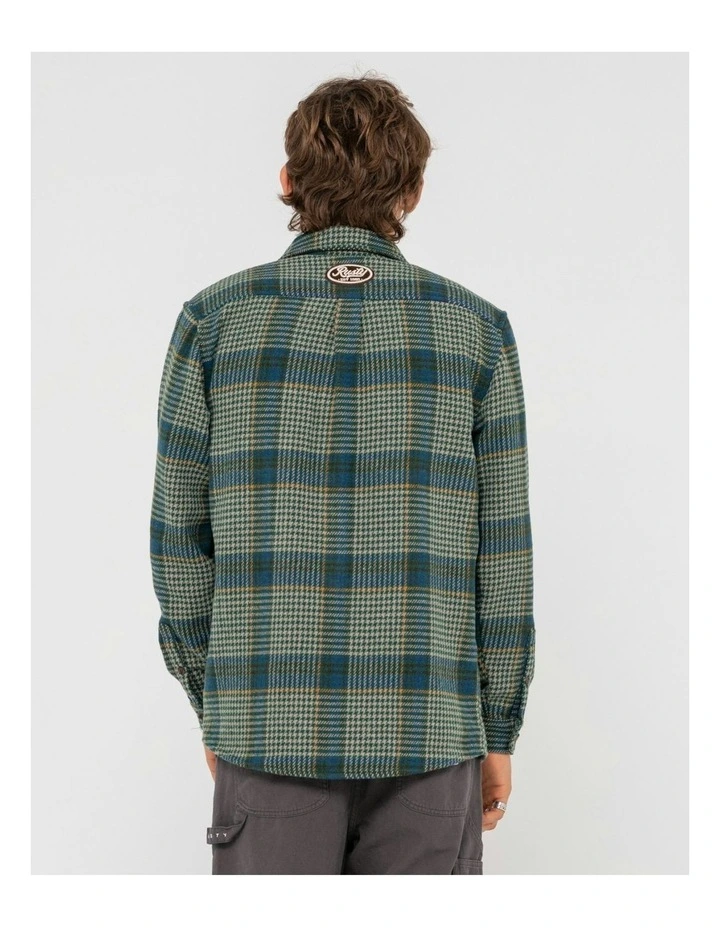 Houndstooth Overshirt in Green