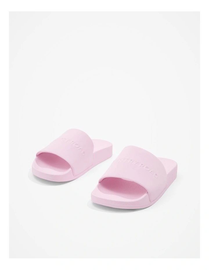 Logo Pool Slide in Pink Tint