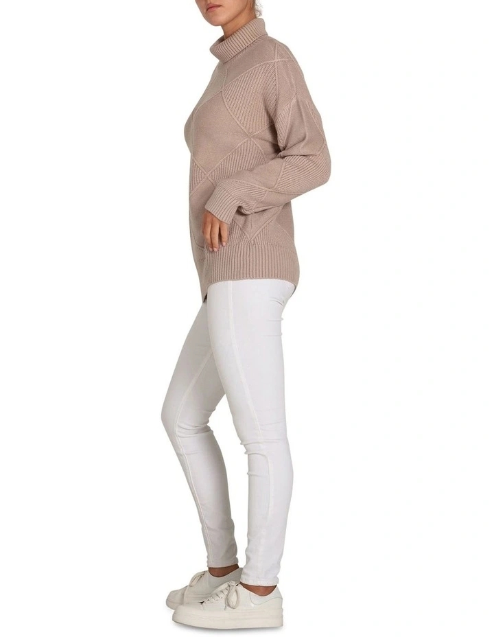 The Academy Turtleneck Jumper in Oatmeal