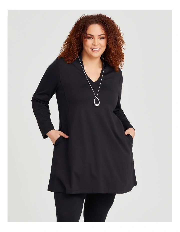Ponte Essence Tunic in Black
