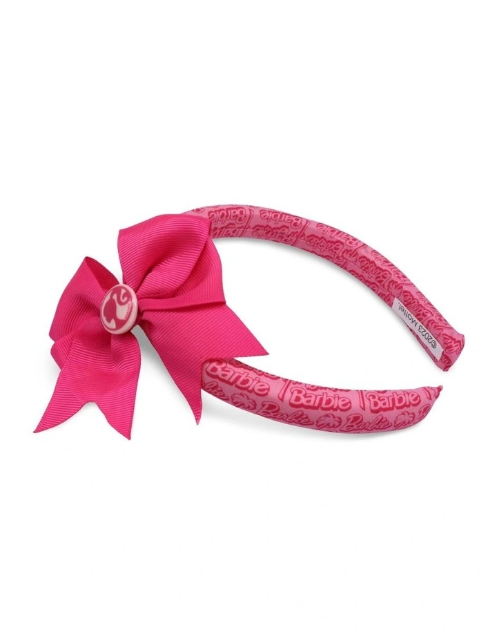 Bow Alice Band in Pink