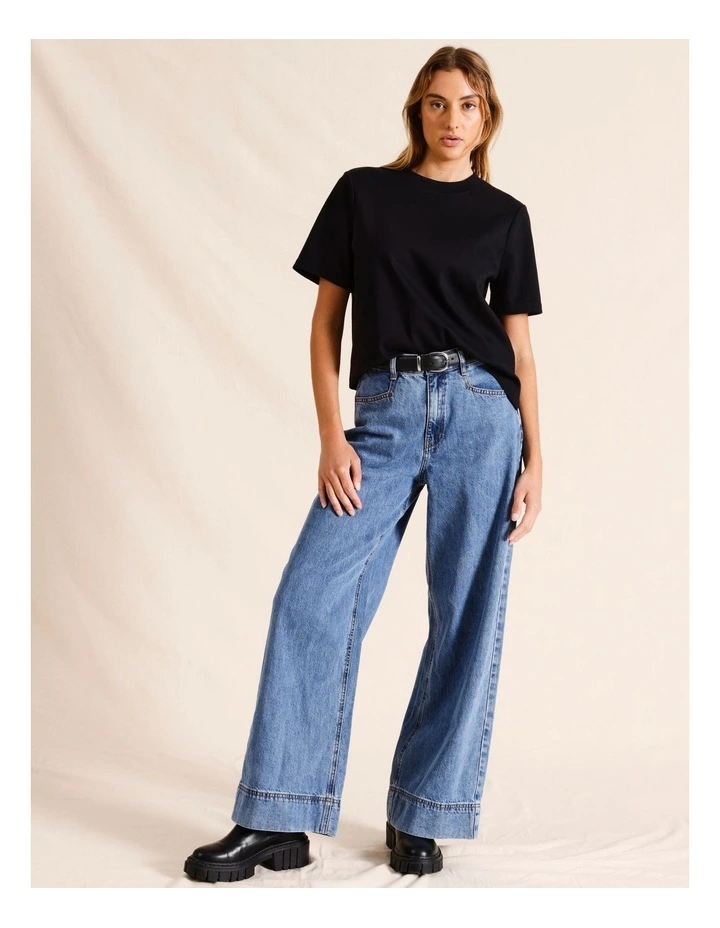 Organic Cotton Boyfriend Tee in Black