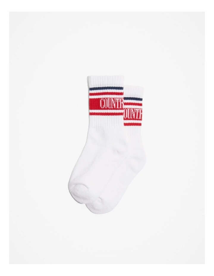 Unisex Heritage Sock in White