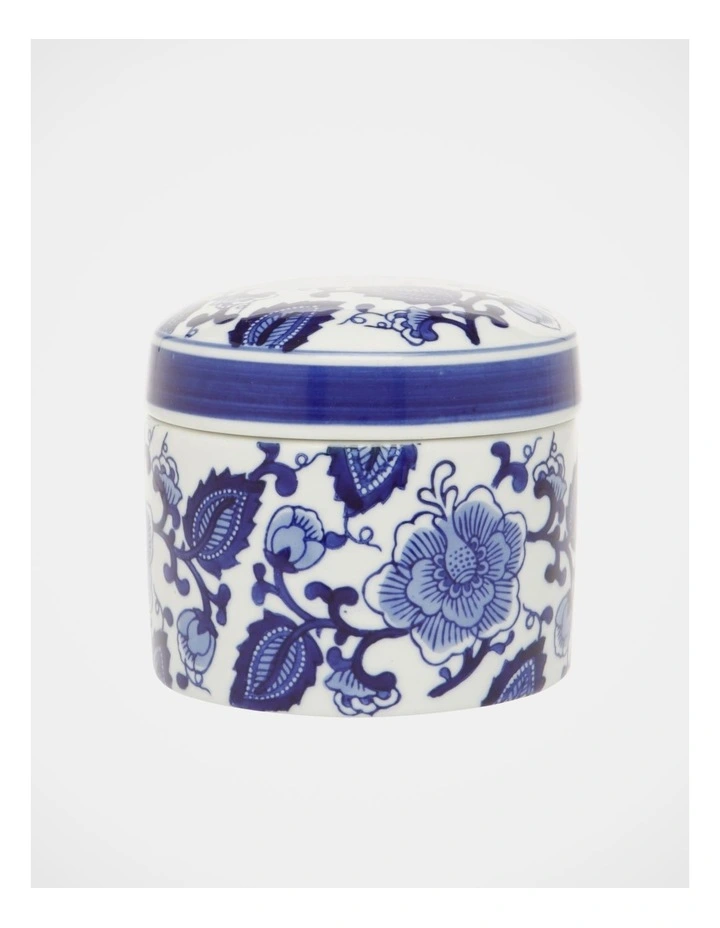 Hand-Painted Ginger Cylindrical Canister