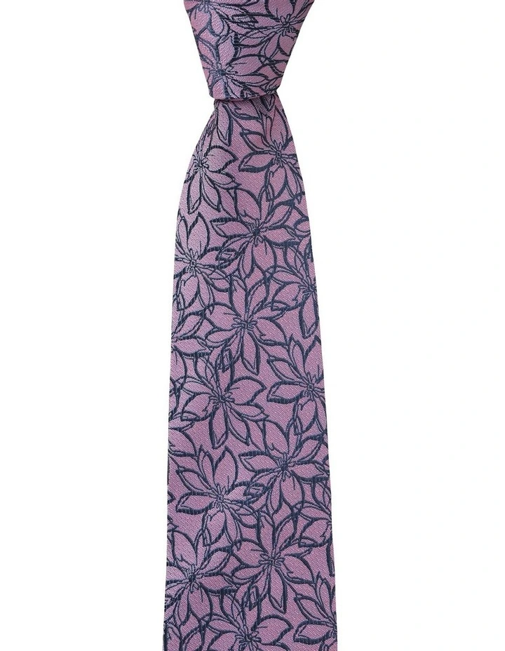 Clematis Silk Tie in Pink