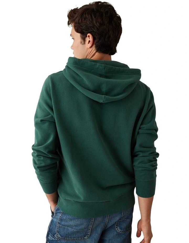 Super Soft Graphic Hoodie in Green