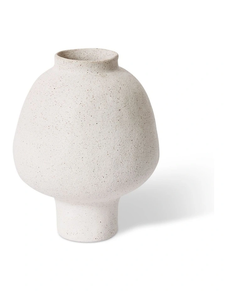 Matias Footed Vase in White