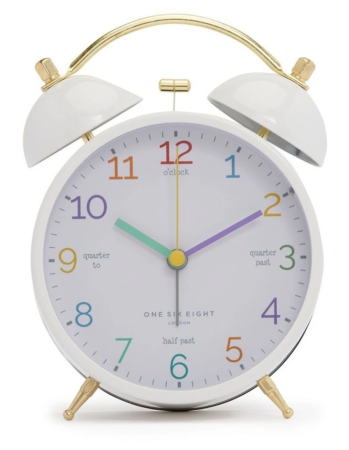 Learn the Time White Alarm Clock White