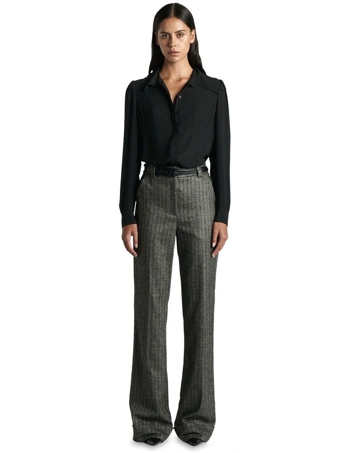 Recycled Georgette Shirt in Black