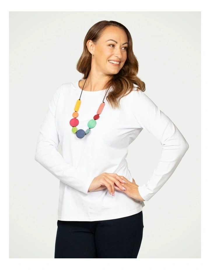 Camp Classic Long Sleeve Tee in White