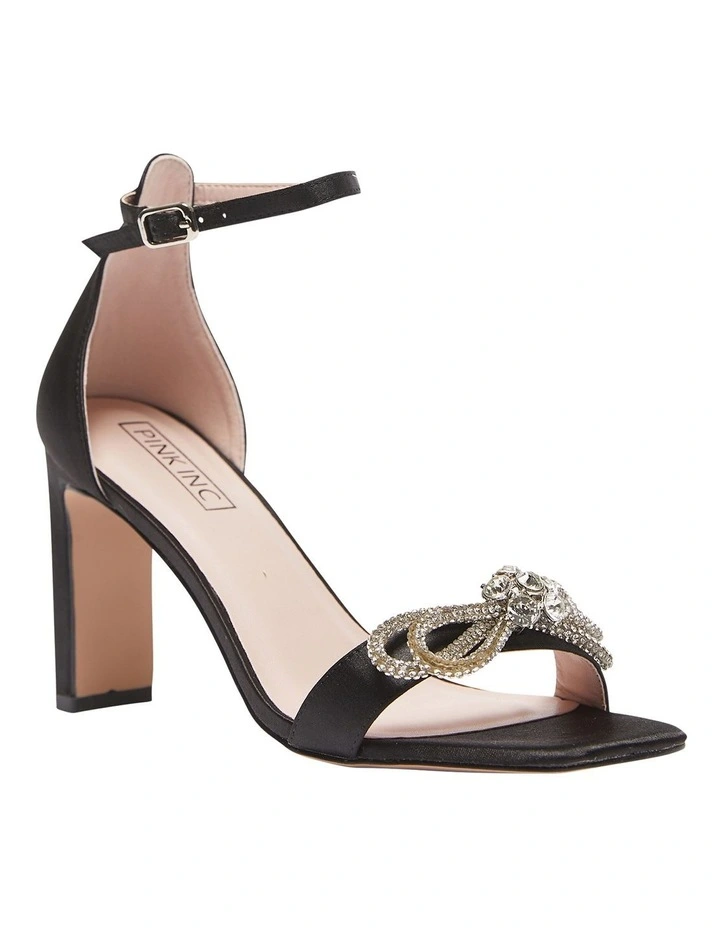 Honey Sandals In Black Satin